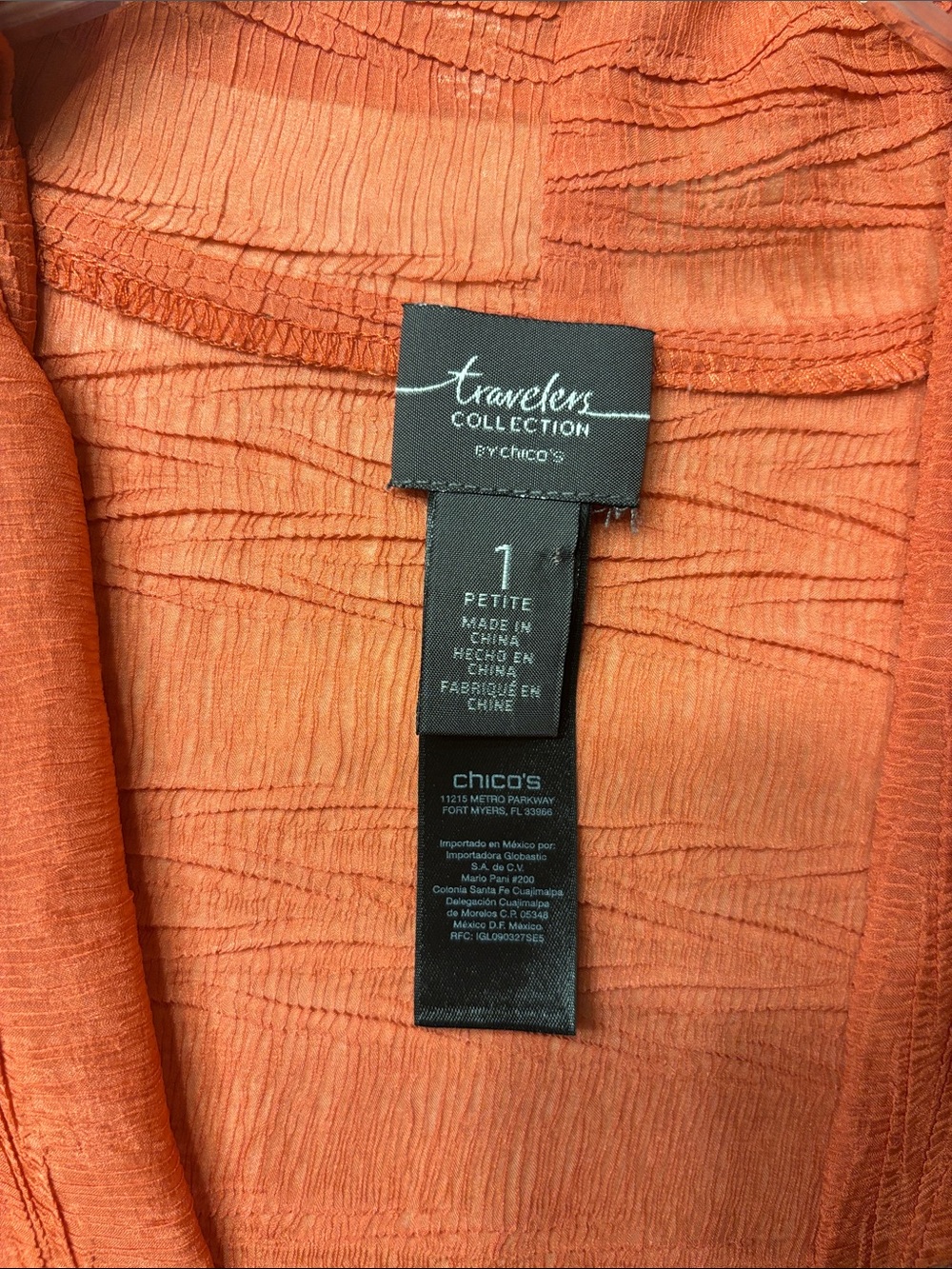 Lightweight Open-Front Shrug in Coral Orange - Picture 3 of 4